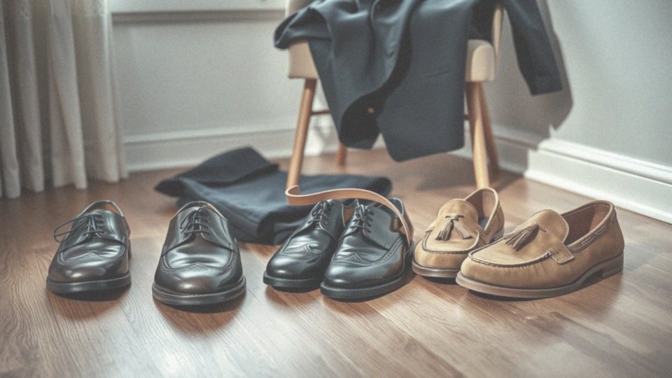 Jakie buty najlepiej pasują do granatowych spodni i marynarki?